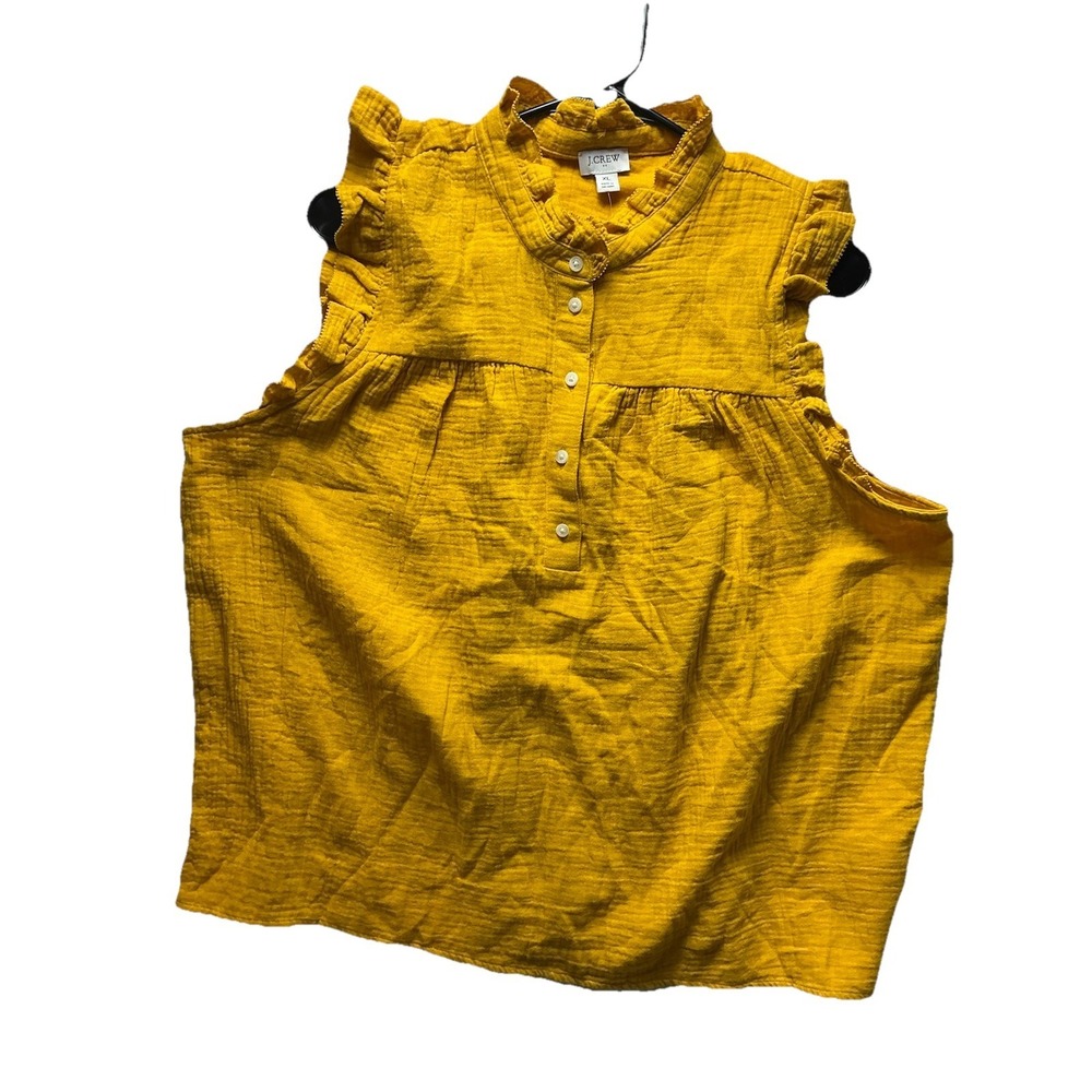 J.CREW Women's Mustard Yellow Sleeveless Tank Top, Size XL